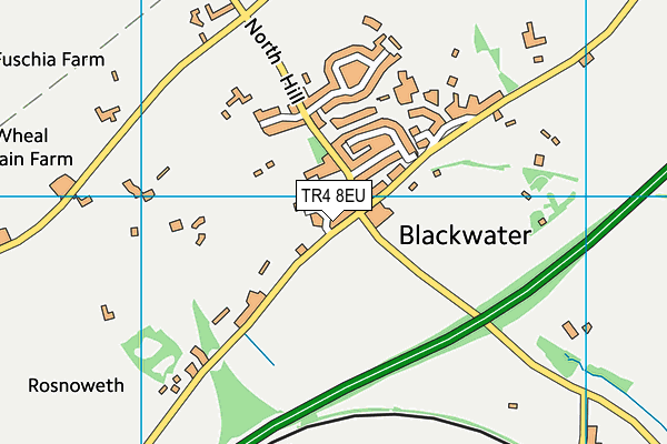 TR4 8EU map - OS VectorMap District (Ordnance Survey)
