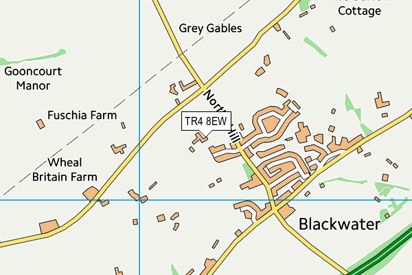 TR4 8EW map - OS VectorMap District (Ordnance Survey)