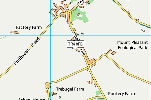 TR4 8FB map - OS VectorMap District (Ordnance Survey)