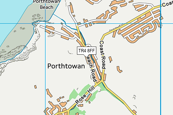 TR4 8FF map - OS VectorMap District (Ordnance Survey)
