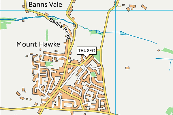 TR4 8FG map - OS VectorMap District (Ordnance Survey)