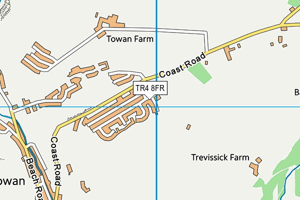 TR4 8FR map - OS VectorMap District (Ordnance Survey)