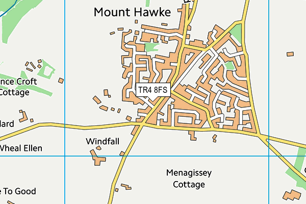 TR4 8FS map - OS VectorMap District (Ordnance Survey)