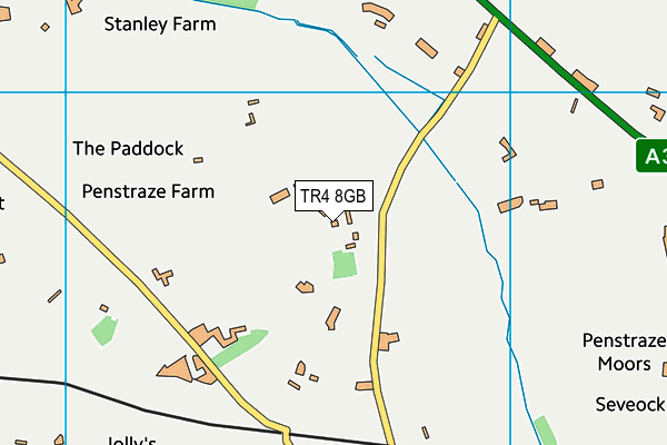 TR4 8GB map - OS VectorMap District (Ordnance Survey)