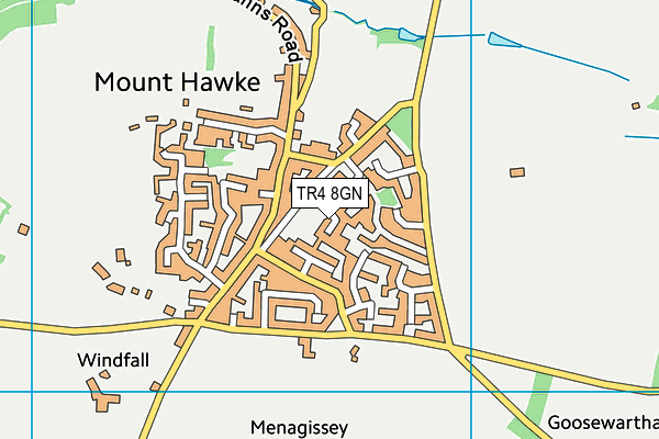 TR4 8GN map - OS VectorMap District (Ordnance Survey)