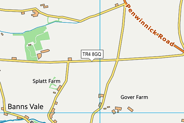 TR4 8GQ map - OS VectorMap District (Ordnance Survey)