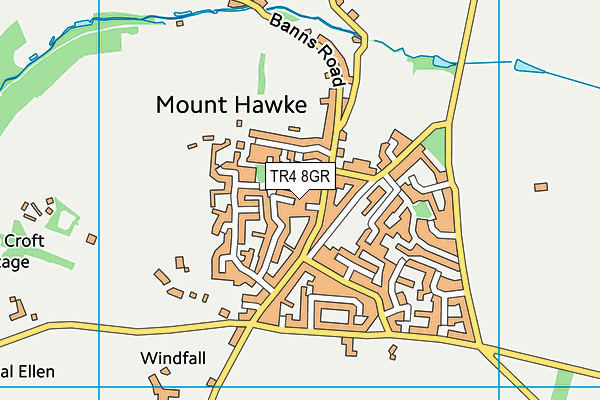 TR4 8GR map - OS VectorMap District (Ordnance Survey)