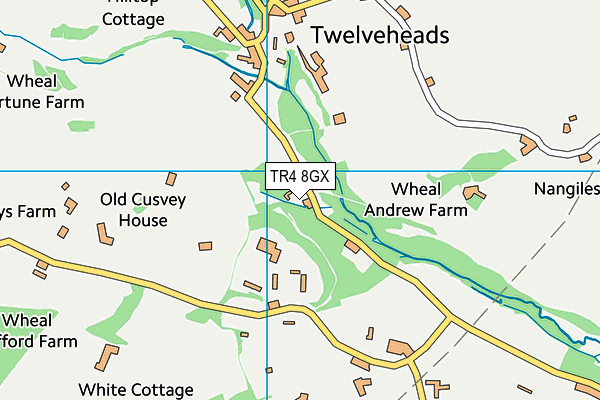 TR4 8GX map - OS VectorMap District (Ordnance Survey)