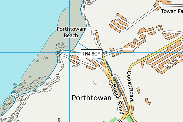 TR4 8GY map - OS VectorMap District (Ordnance Survey)