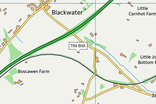 TR4 8HA map - OS VectorMap District (Ordnance Survey)