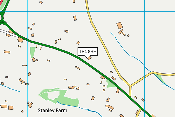 TR4 8HE map - OS VectorMap District (Ordnance Survey)