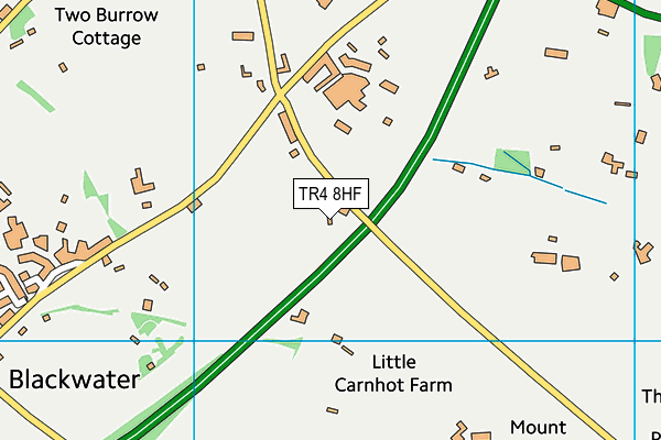 TR4 8HF map - OS VectorMap District (Ordnance Survey)