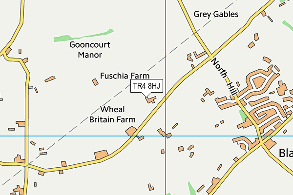 Cornwall Bmx Racing Club map (TR4 8HJ) - OS VectorMap District (Ordnance Survey)