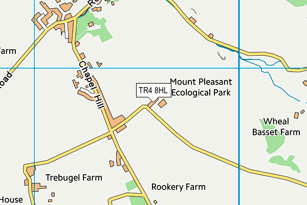 TR4 8HL map - OS VectorMap District (Ordnance Survey)