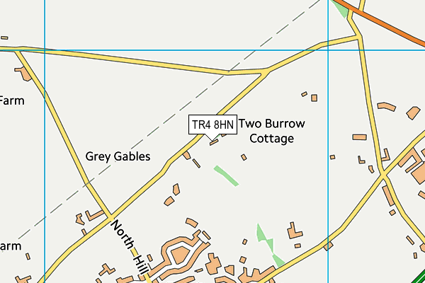 TR4 8HN map - OS VectorMap District (Ordnance Survey)