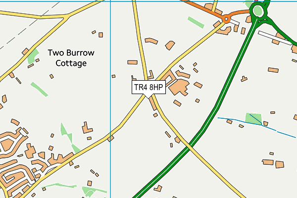 TR4 8HP map - OS VectorMap District (Ordnance Survey)