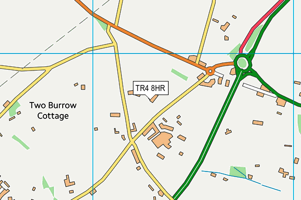 TR4 8HR map - OS VectorMap District (Ordnance Survey)