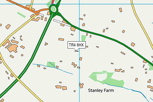 TR4 8HX map - OS VectorMap District (Ordnance Survey)
