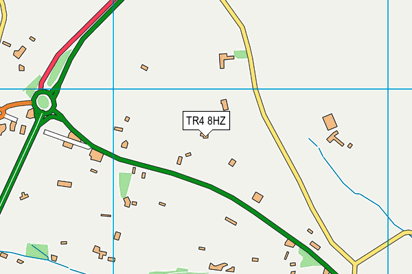 TR4 8HZ map - OS VectorMap District (Ordnance Survey)