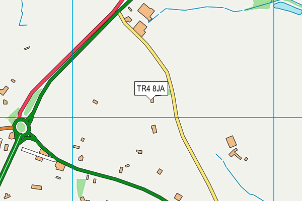 TR4 8JA map - OS VectorMap District (Ordnance Survey)