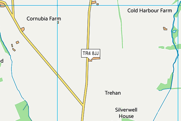 TR4 8JJ map - OS VectorMap District (Ordnance Survey)