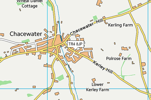 TR4 8JP map - OS VectorMap District (Ordnance Survey)