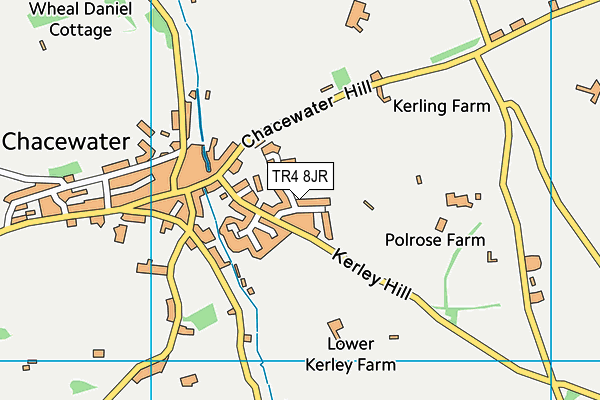 TR4 8JR map - OS VectorMap District (Ordnance Survey)