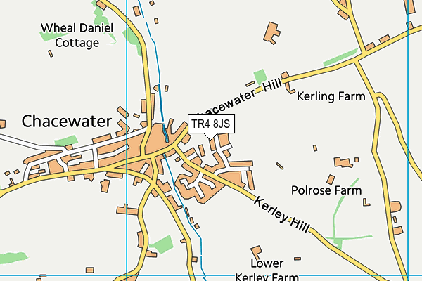 TR4 8JS map - OS VectorMap District (Ordnance Survey)