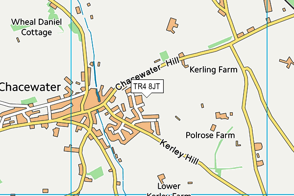 TR4 8JT map - OS VectorMap District (Ordnance Survey)