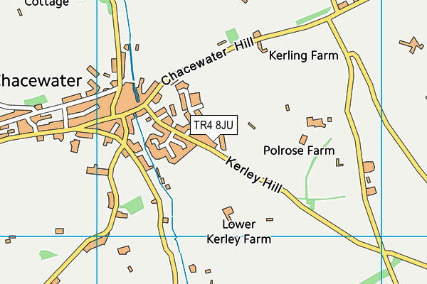 TR4 8JU map - OS VectorMap District (Ordnance Survey)