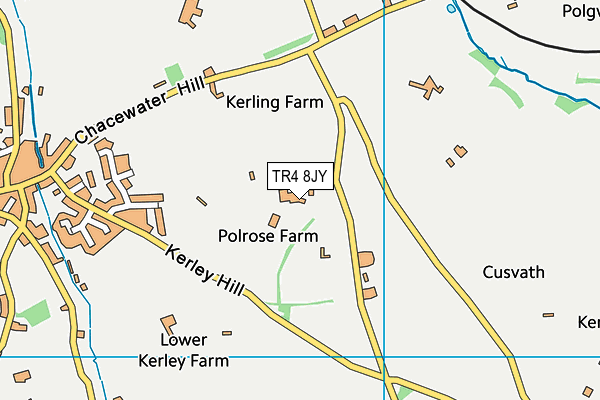 TR4 8JY map - OS VectorMap District (Ordnance Survey)