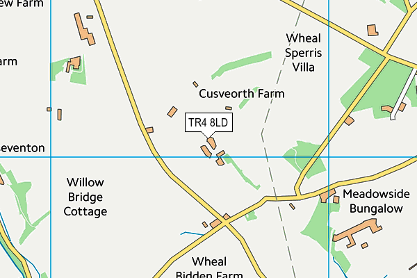 TR4 8LD map - OS VectorMap District (Ordnance Survey)