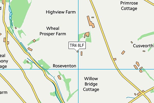 TR4 8LF map - OS VectorMap District (Ordnance Survey)