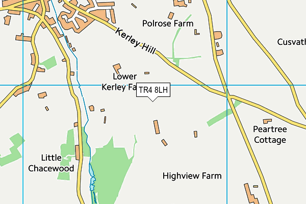 TR4 8LH map - OS VectorMap District (Ordnance Survey)