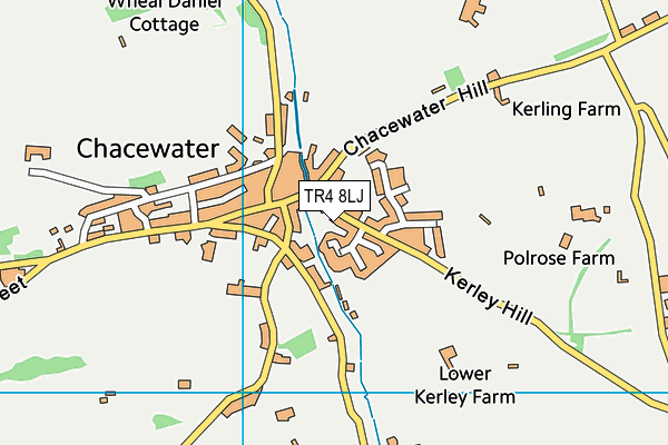 TR4 8LJ map - OS VectorMap District (Ordnance Survey)