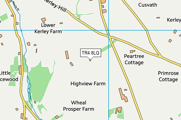 TR4 8LQ map - OS VectorMap District (Ordnance Survey)