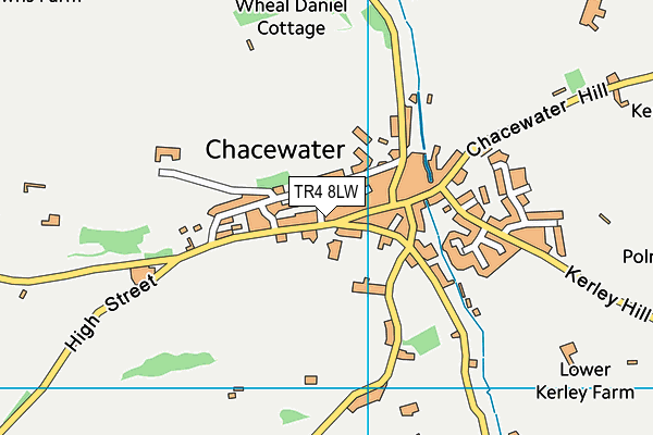 TR4 8LW map - OS VectorMap District (Ordnance Survey)