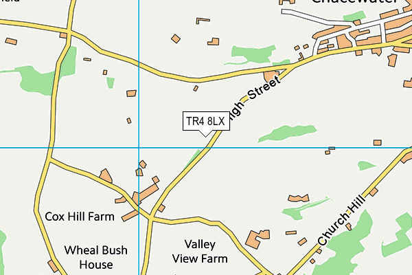 TR4 8LX map - OS VectorMap District (Ordnance Survey)