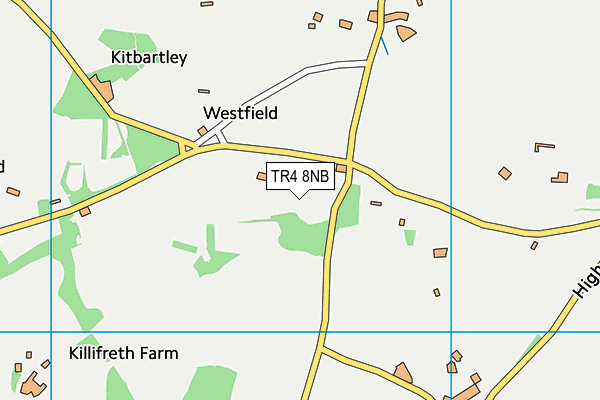 TR4 8NB map - OS VectorMap District (Ordnance Survey)