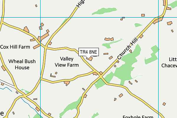 TR4 8NE map - OS VectorMap District (Ordnance Survey)