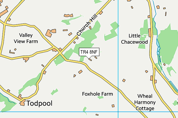 TR4 8NF map - OS VectorMap District (Ordnance Survey)