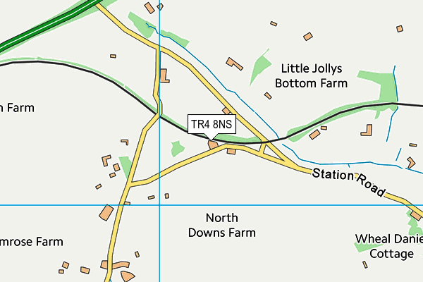 TR4 8NS map - OS VectorMap District (Ordnance Survey)