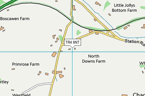 TR4 8NT map - OS VectorMap District (Ordnance Survey)