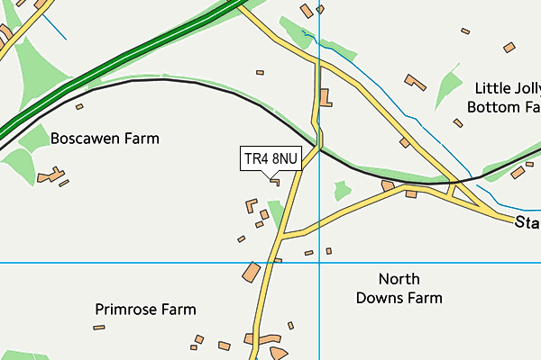 TR4 8NU map - OS VectorMap District (Ordnance Survey)