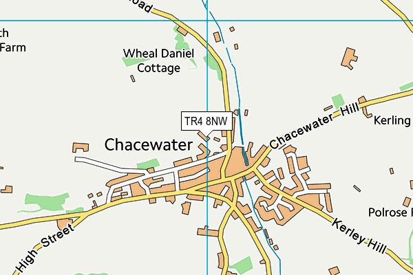 TR4 8NW map - OS VectorMap District (Ordnance Survey)
