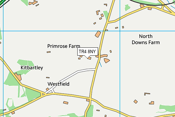 TR4 8NY map - OS VectorMap District (Ordnance Survey)