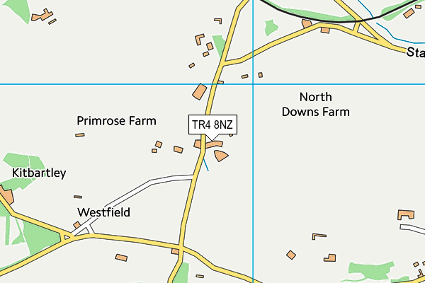 TR4 8NZ map - OS VectorMap District (Ordnance Survey)