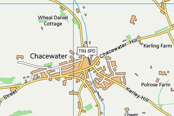 TR4 8PD map - OS VectorMap District (Ordnance Survey)