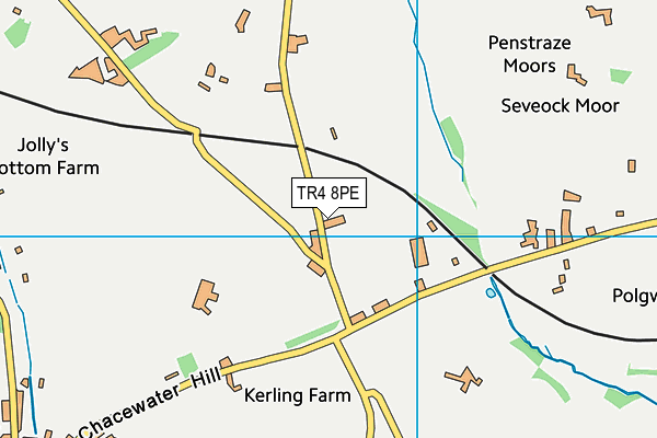 TR4 8PE map - OS VectorMap District (Ordnance Survey)