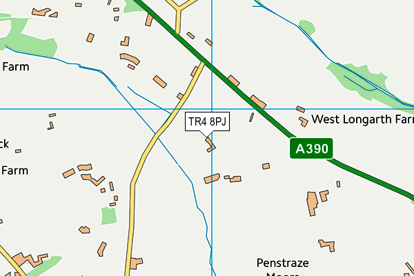 TR4 8PJ map - OS VectorMap District (Ordnance Survey)